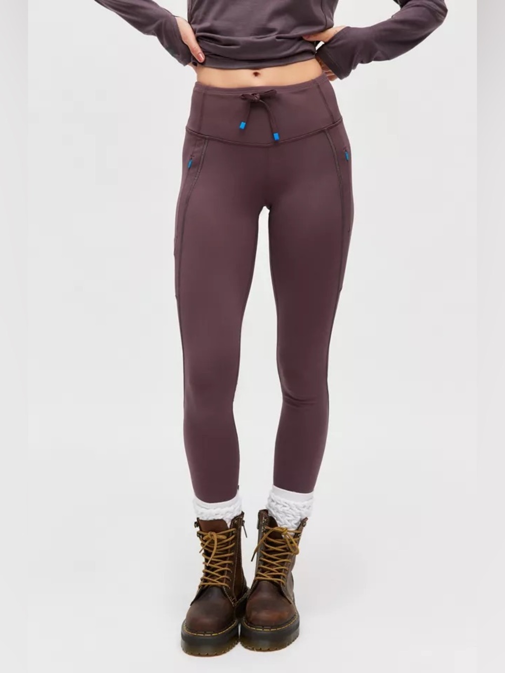 NWOT Janji Women’s Aurora running Fleece Tight leggings XS outdoor hiking trail